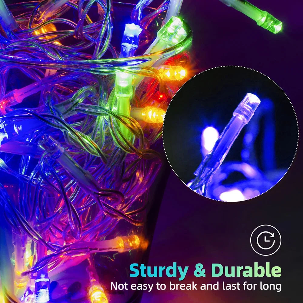 Solar Icicle LED Christmas Lights