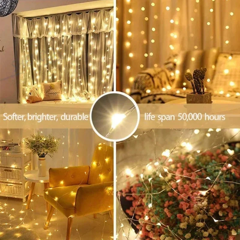 USB Fairy Light Curtain Garland