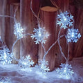 Battery Powered Christmas String Lights with Santa and Snowman Figures - 10 or 20 LED